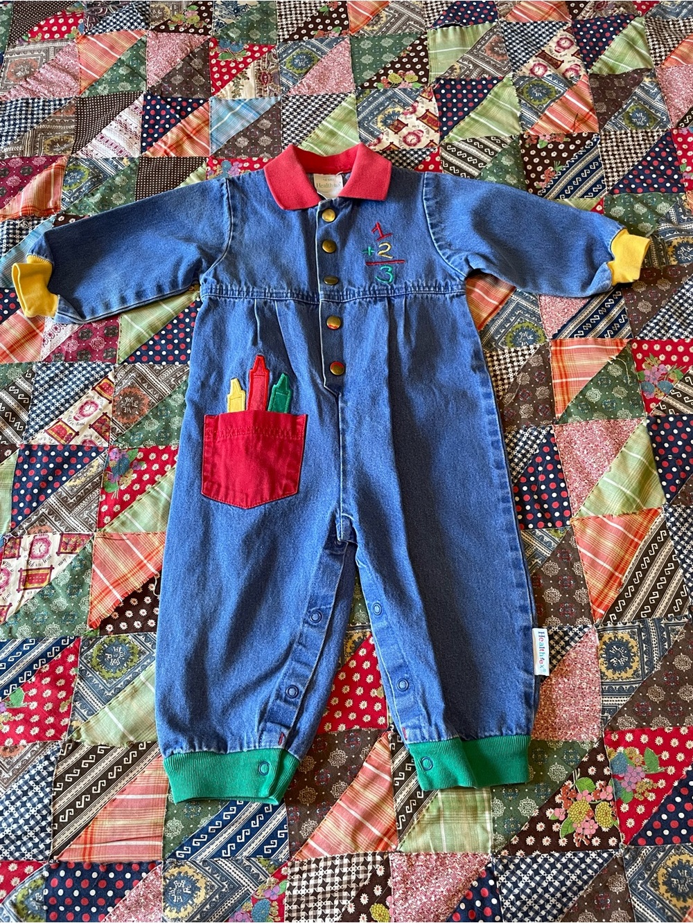 Vintage Healthtex Denim Jumpsuit Toddler 18 Mo